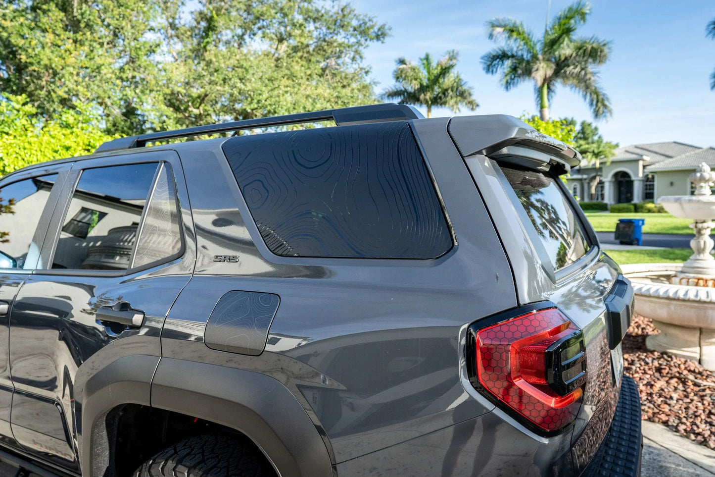 Topographic Map Fuel Door Overlay - 2025+ 4Runner - 24LCFUEL-TP.CL- DRIVEN - 7