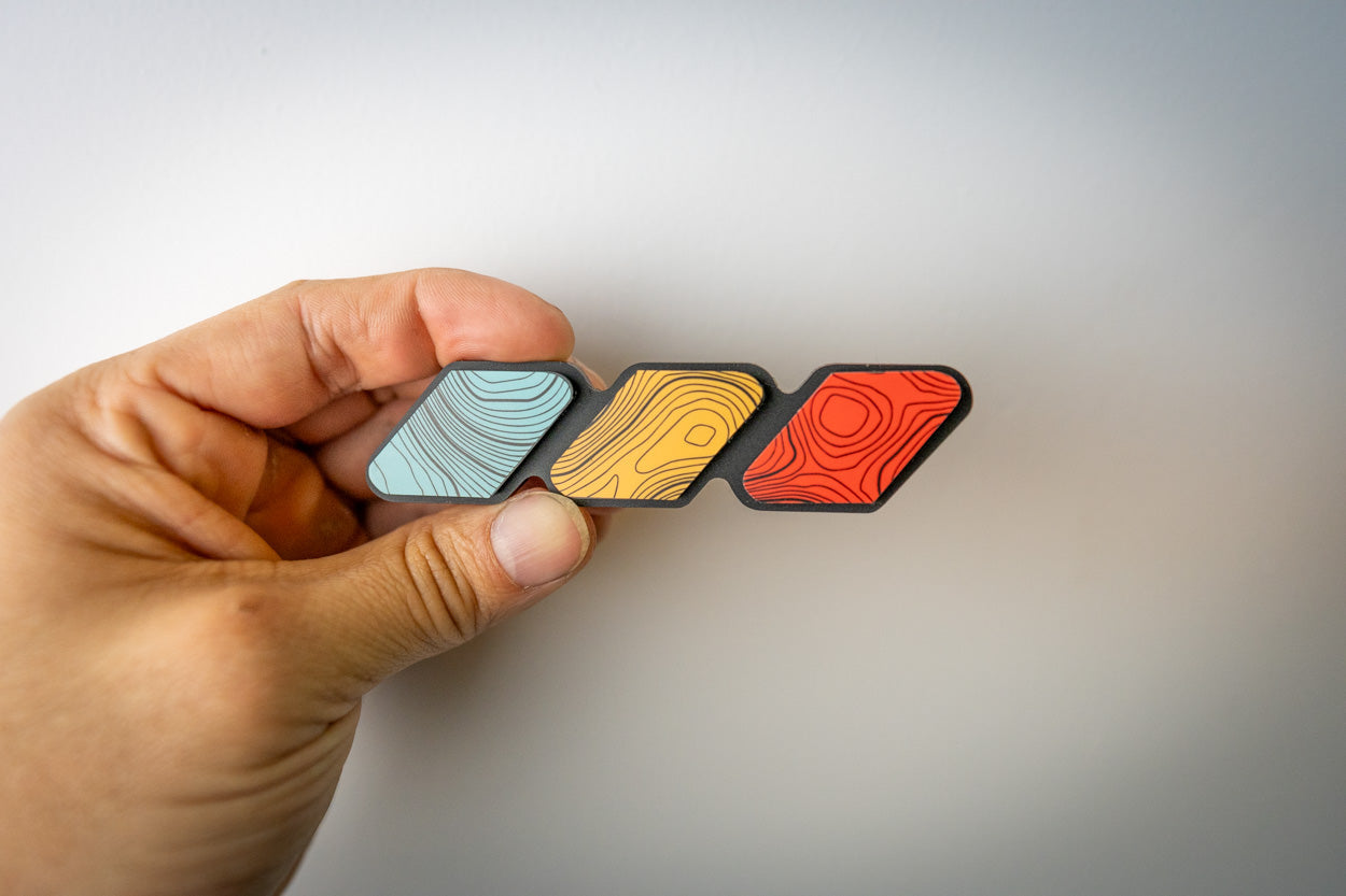 StickerFab Tri Color TRD Style Grille Emblem Version 2- 2024+ Tacoma / 2025+ 4Runner - 254SR5TRIBAR-ORANGE-254SR5TRIBAR-ORANGETP-sku-51541991063871-254SR5TRIBAR-SURFTP- DRIVEN - 17