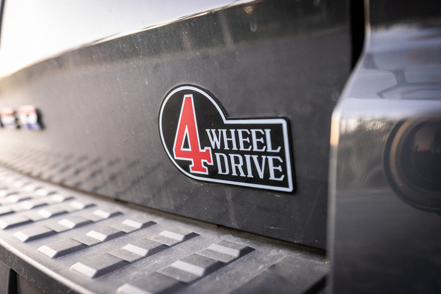 Retro 4 Wheel Drive Full Color Acrylic Emblem - 2024+ Land Cruiser / GX 550 / Tacoma / 2025+ 4Runner - 24LC250-RET4WDFC- DRIVEN - 4