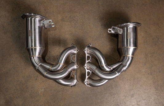 400 Cell Catted Down Pipes For Porsche 992 GT3 / GT3 RS - POR.992.GT3RS.FFH.400C.BR- DRIVEN - 2