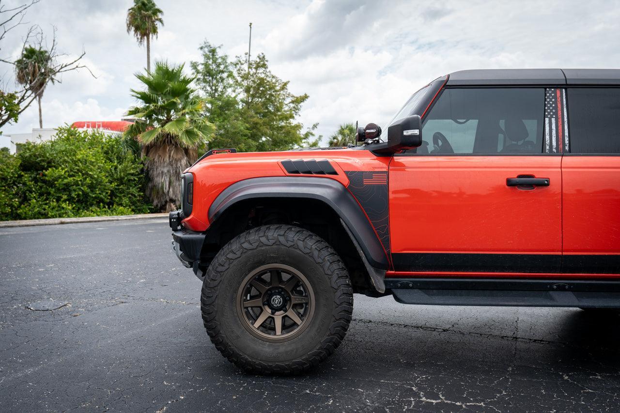 Fender Vent Overlay Kit - 2022+ Bronco Raptor - 22BRPTRFENVENT-MB-22BRPTRFENVENT-GB-22BRPTRFENVENT-3DCF-22BRPTRFENVENT-CODE- DRIVEN - 8