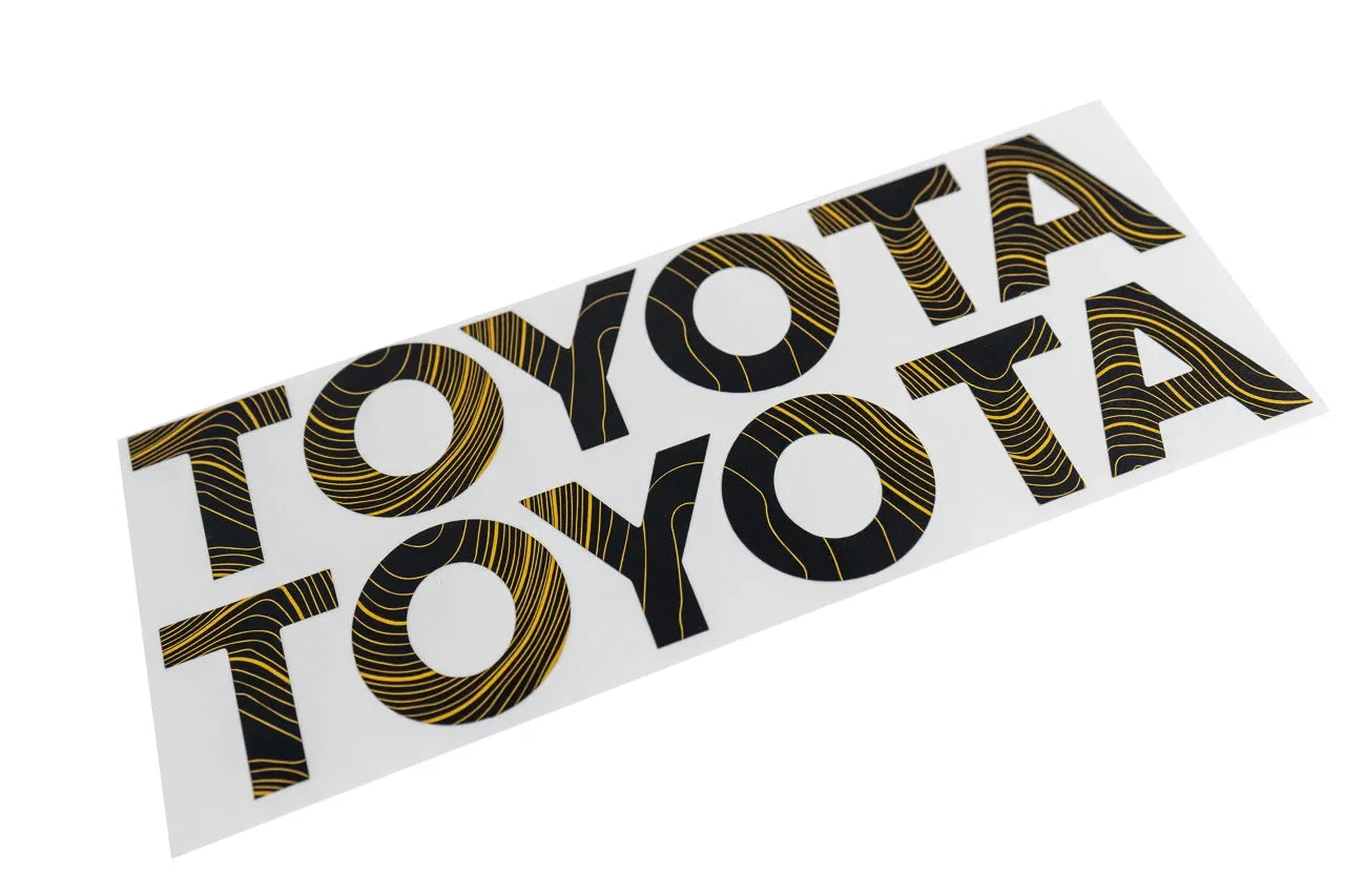 "TOYOTA" Topo Front Grille Emblem Kit - 2024+ Land Cruiser / 07-14 FJ Cruiser - 24LC250-FG-TOYOTA-TPWH-24LC250-FG-TOYOTA-TPHB-24LC250-FG-TOYOTA-TPVB-24LC250-FG-TOYOTA-TPAG-24LC250-FG-TOYOTA-TPSO- DRIVEN - 12