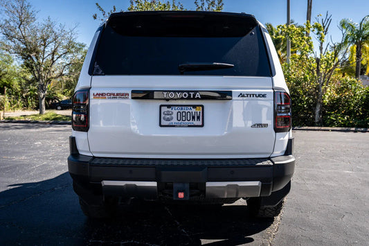 "Land Cruiser" Slim License Plate Frame - Black, Pair - sfb21BRNLPF-LC- DRIVEN - 2