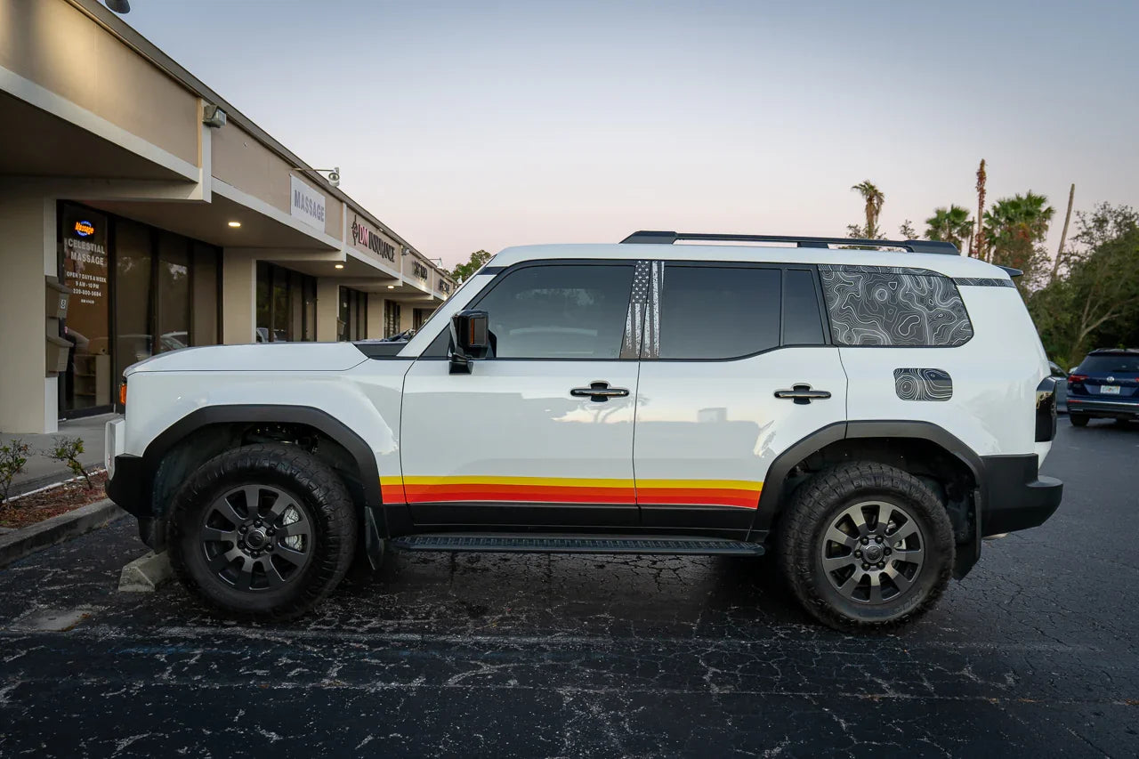 American Flag B Pillar Overlays - 2024+ Land Cruiser / GX 550 - 24LC250BPILLAR-ARG-24LC250BPILLAR-CBNG-24LC250BPILLAR-CG- DRIVEN - 6