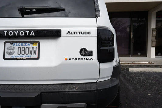 Retro 4 Wheel Drive Two Color Acrylic Emblem - 2024+ Land Cruiser / GX 550 / Tacoma / 2025+ 4Runner - 24LC250-RET4WD2PL- DRIVEN - 2