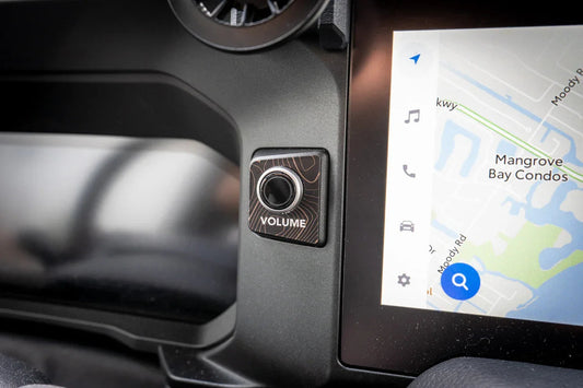 Topographic Volume Button Trim Cover - 2024+ Land Cruiser - 24LC250-VOL-TP.WH-24LC250-VOL-TP.JA-24LC250-VOL-TP.HB-24LC250-VOL-TP.VB-24LC250-VOL-TP.AG- DRIVEN - 2