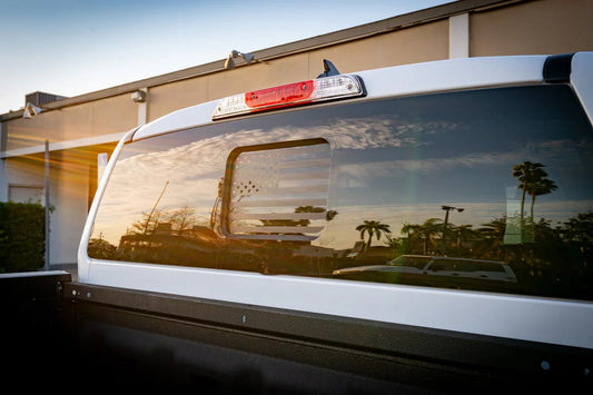 American Flag Rear Window Overlay - 2024+ Ranger w/ Small Center Rear Window - 24RANGERRW-FL- DRIVEN - 2