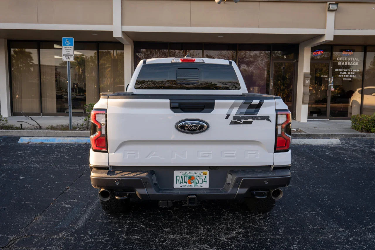 American Flag Rear Window Overlay - 2024+ Ranger w/ Small Center Rear Window - 24RANGERRW-FL- DRIVEN - 8