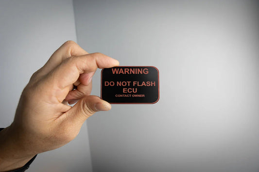 Acrylic Warning Do Not Flash Plate (OBD Port) - Universal - DONOTFLASHAC- DRIVEN - 2