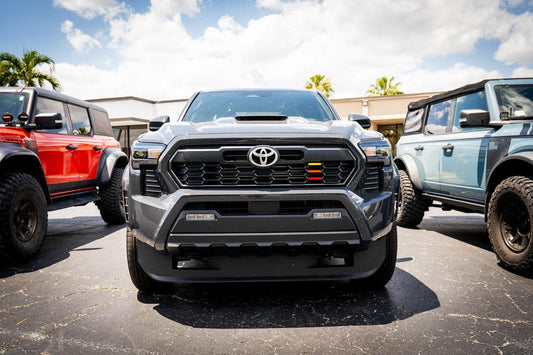 TRD Style Heritage Grille Tri Bar Overlays - 2024+ Tacoma - 24TACONCOGR-TRI- DRIVEN - 2