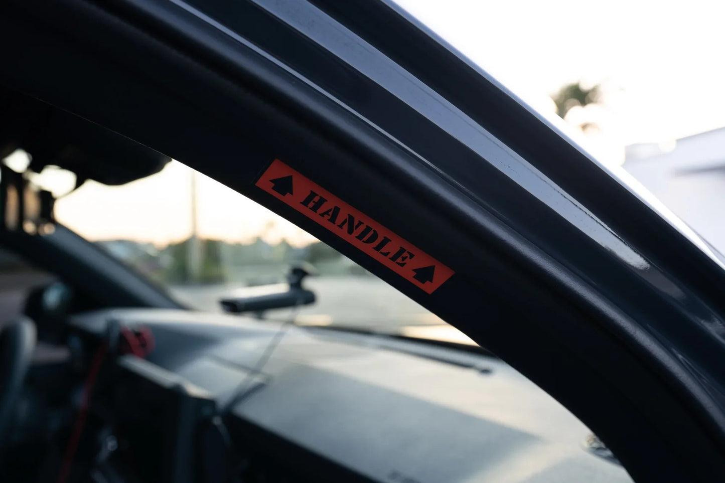 Passenger Side Grab Handle Warning Label - 2024+ Tacoma / 2025+ 4Runner - 254RUN-GH- DRIVEN - 3