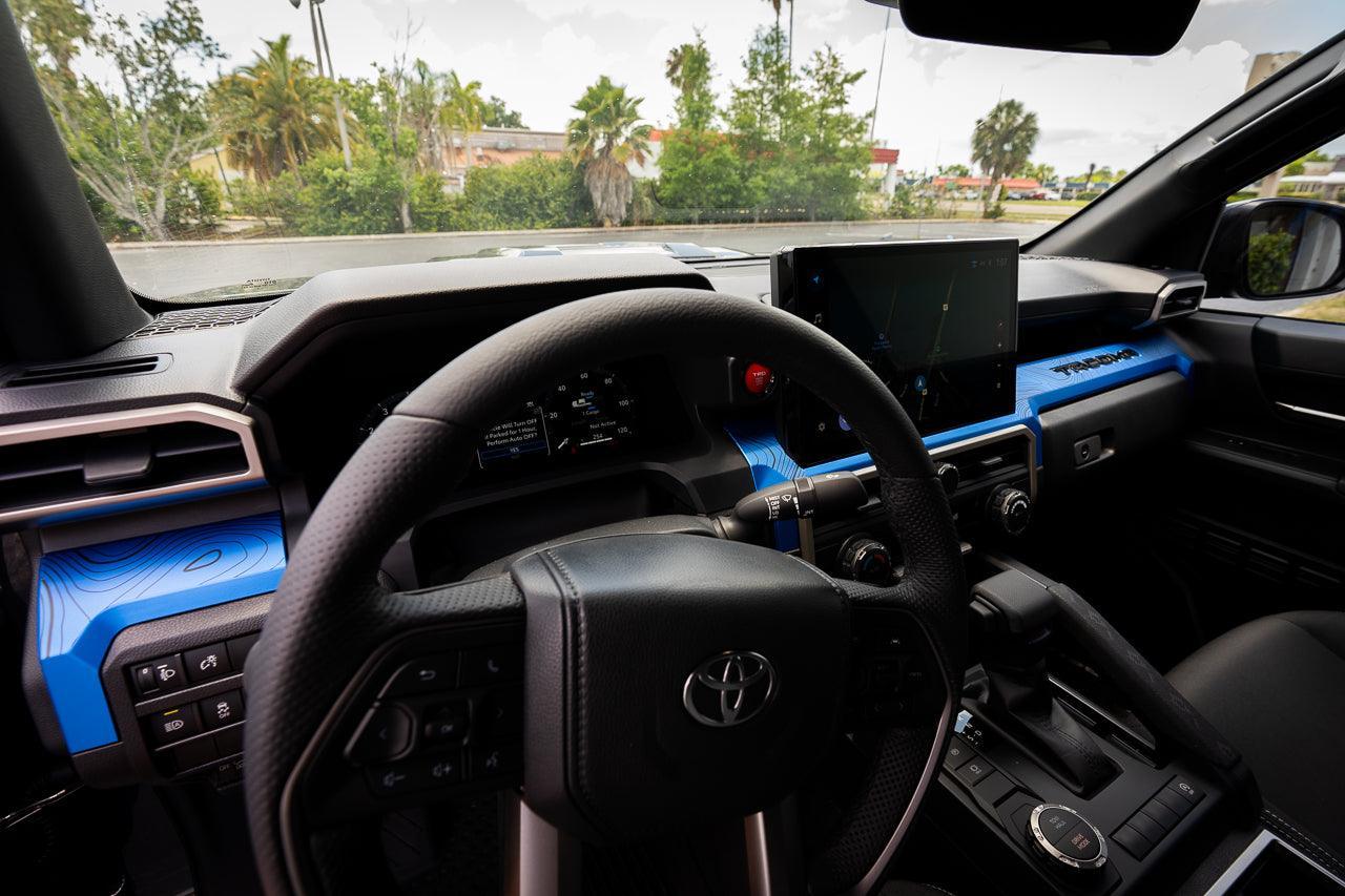 3 Piece Topographic Map Dash Overlays - 2024+ Tacoma - 24TACODASHTOPO-3- DRIVEN - 8