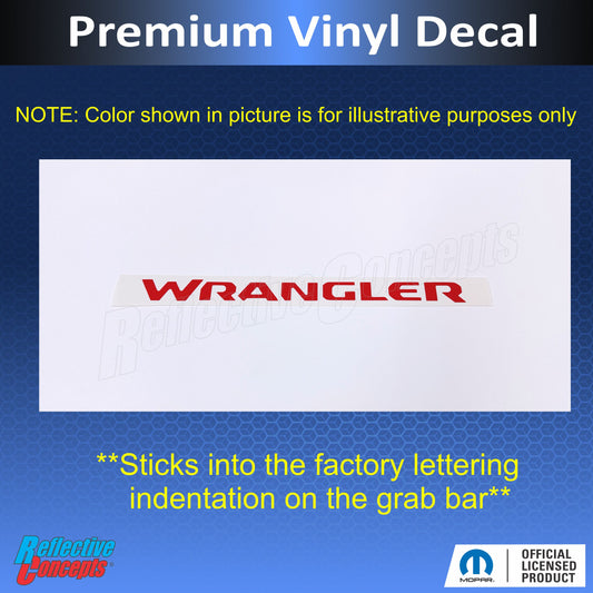 WRANGLER Grab Bar Inlay Sticker - 2018-2024 Wrangler JL/JLU - sku-46304325763259-sku-46304325796027-sku-46304325828795-sku-46304325861563-sku-46304325894331- DRIVEN - 2