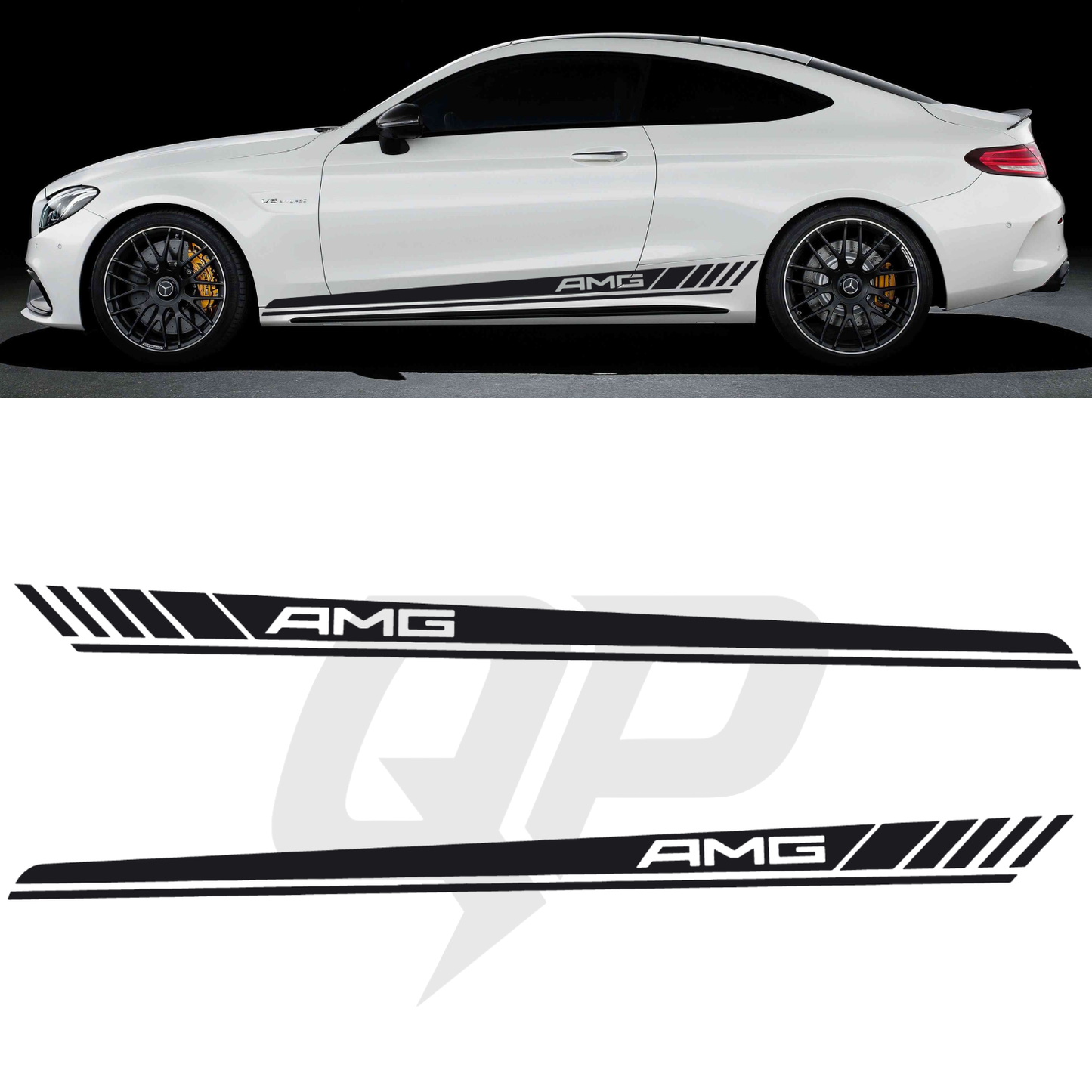 Mercedes Benz 2015-2021 C63 AMG Racing Side Stripe Decal - sku-51209894068356-sku-51209894101124-sku-51209894133892-sku-51209894166660-sku-51209894199428- DRIVEN - 1
