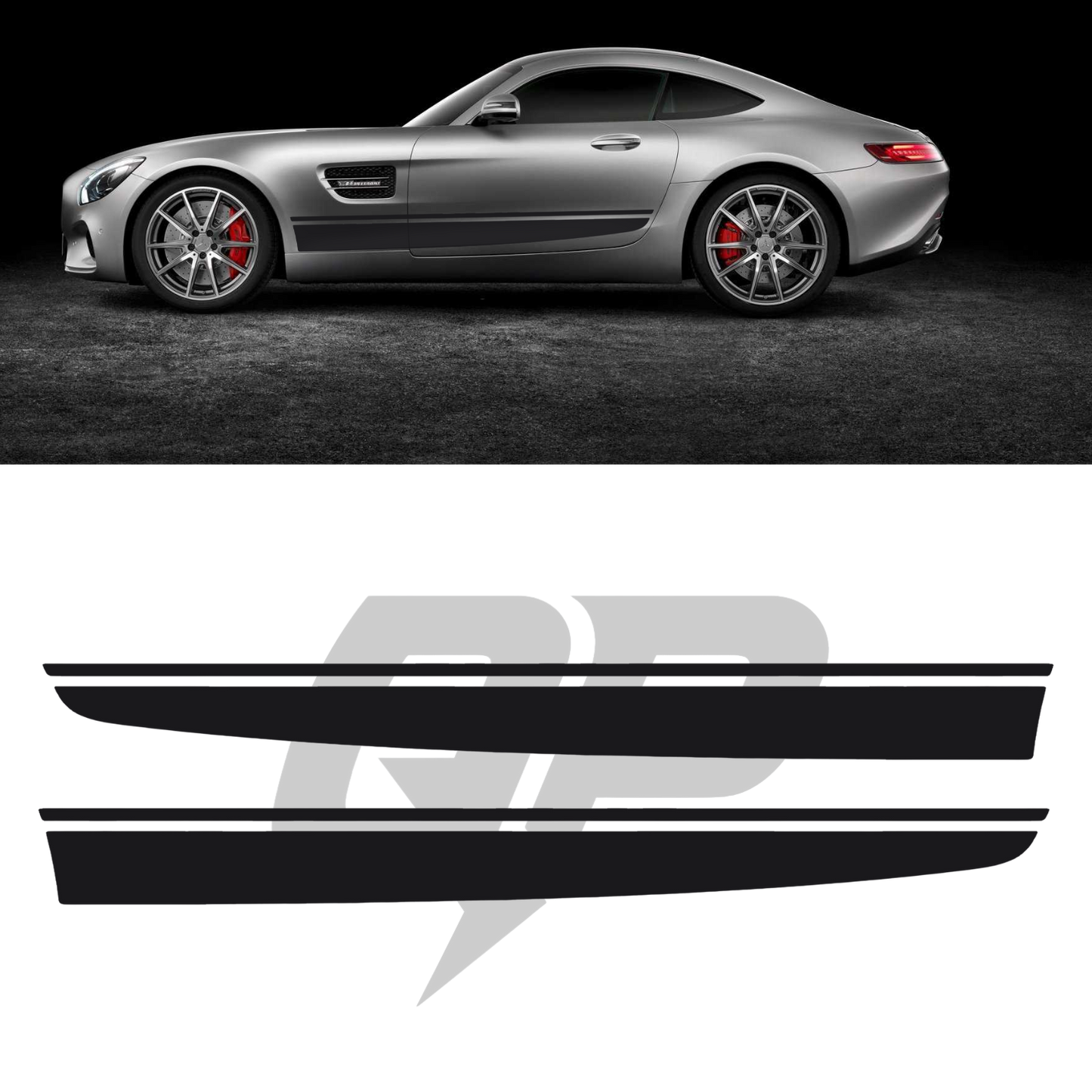 Mercedes Benz AMG GT Racing Side Stripe Decal - sku-51209913401476-sku-51209913434244-sku-51209913467012-sku-51209913499780-sku-51209913532548- DRIVEN - 1