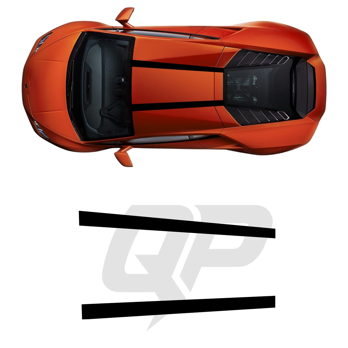 Lamborghini Huracán Evo Racing Stripes | Premium Roof Graphics Kit - sku-51259021590660-sku-51259021623428-sku-51259021656196-sku-51259021688964-sku-51259021721732- DRIVEN - 1
