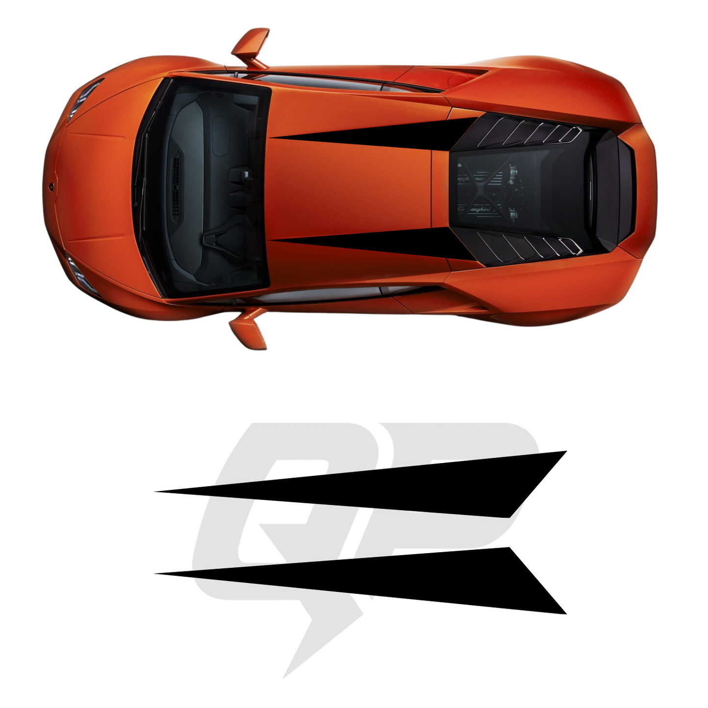Lamborghini Huracán Evo Racing Stripes Kit | Hood Roof Wing Graphics - sku-51258976731268-sku-51259030438020-sku-51258976764036-sku-51259030470788-sku-51258976796804- DRIVEN - 2