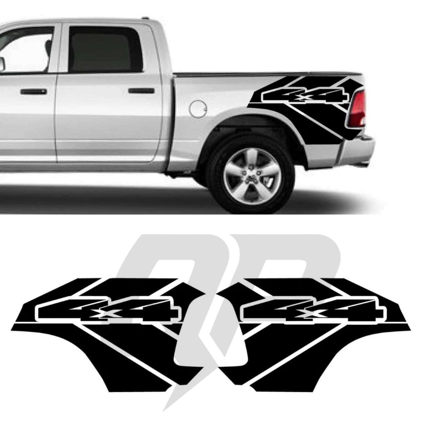 Dodge Ram 4X4 Rear Fender Side Graphics Kit - Premium Vinyl Decals - sku-51437778272388-sku-51437778305156-sku-51437778337924-sku-51437778370692-sku-51437778403460- DRIVEN - 1