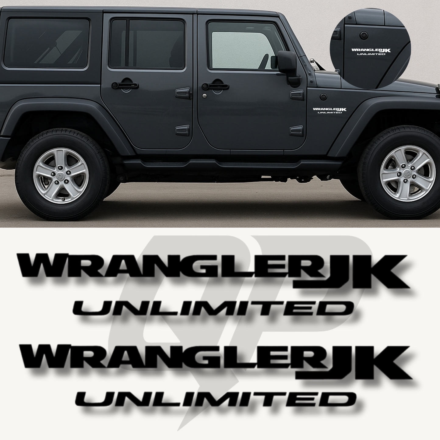 2007–2012 Jeep Wrangler JK / JK Unlimited Fender Decal Set – WRANGLER JK Graphics - QJ-JK-0712-J329-BK-1-QJ-JK-0712-J329-BK-2-sku-51333968363652-sku-51333968396420-sku-51333968429188- DRIVEN - 1