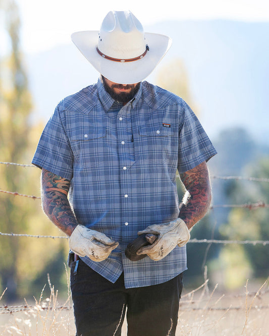 Deke SS Shirt - Dusty Royal - OMWS325002DL01-OMWS325002DL02-OMWS325002DL03-OMWS325002DL04-OMWS325002DL05- DRIVEN - 2