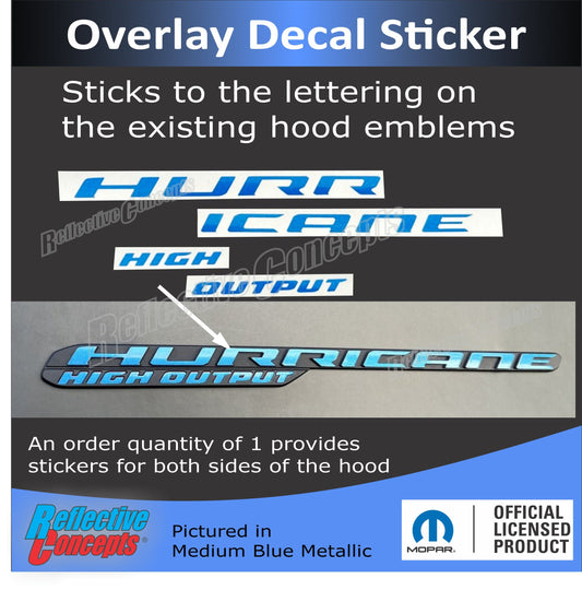 RHO Hurricane High Output Hood Emblem Overlay Decals - 2025-2026 Ram 1500 RHO - sku-46951920140475-sku-46951920173243-sku-46951920206011-sku-46951920238779-sku-46951920271547- DRIVEN - 2