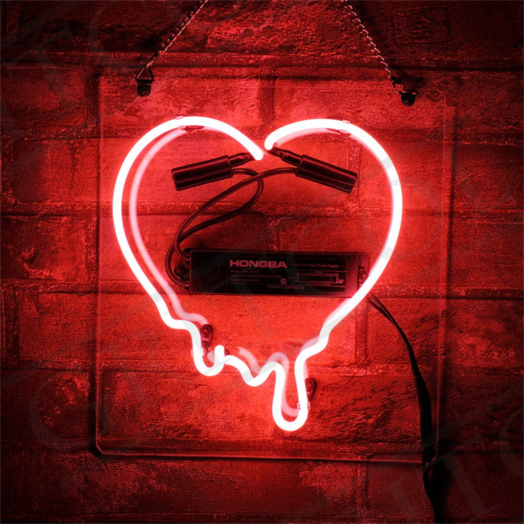 Dripping Heart Neon Signs - TNXC014- DRIVEN - 4