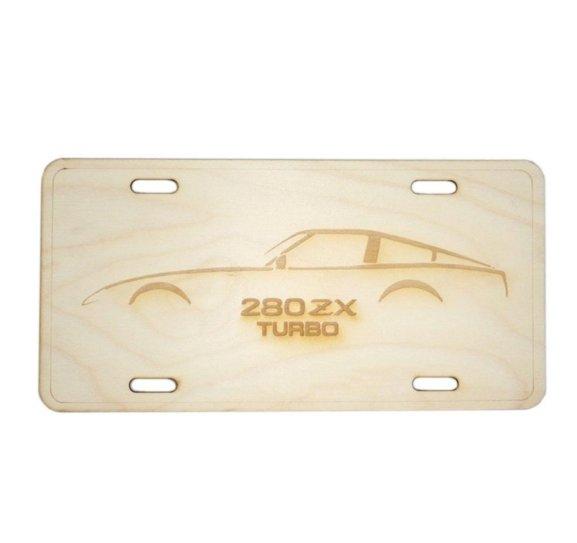 ZSPEC Datsun 280zx S130 Silhouette License Plate, Birch, Ornamental - ZSD-006180- DRIVEN - 1