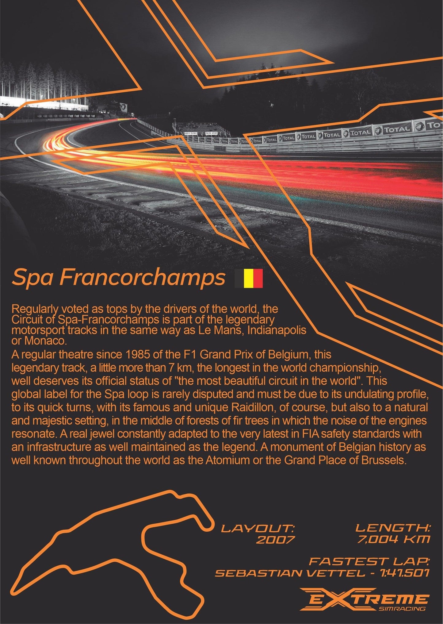 ESR DECORATIVE TRACK - SPA-FRANCORCHAMPS / BELGIUM - 2054- DRIVEN - 6