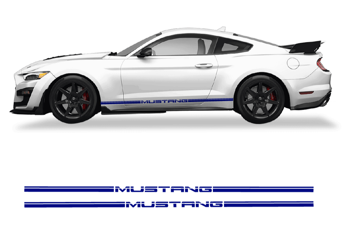 Ford Mustang Side Graphic decals - sku-50951684817028-sku-50951684849796-sku-50951684882564-sku-50951684915332-sku-50951684948100- DRIVEN - 1