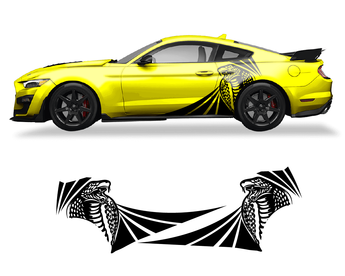 Ford Mustang Cobra Graphics - sku-50951680491652-sku-50951680524420-sku-50951680557188-sku-50951680589956-sku-50951680622724- DRIVEN - 1