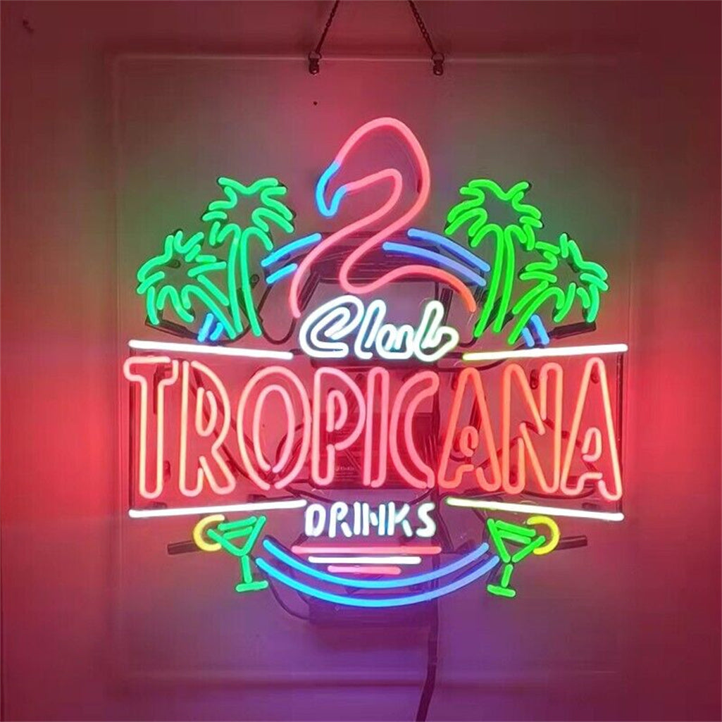 Flamingo Club Tropicana Drinks Neon Signs - MA011- DRIVEN - 1