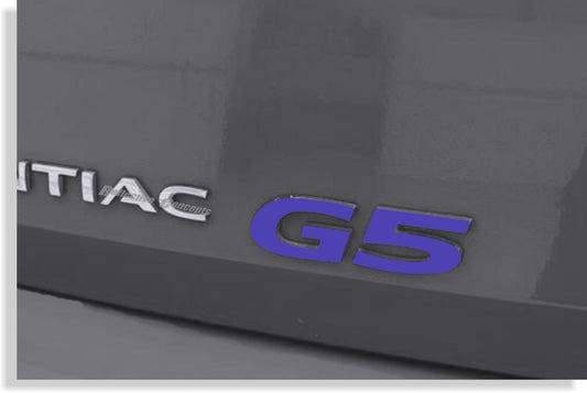 G5 Emblem Overlay Decal - Pontiac G5 - PO:G5:G1:G5-B-01-PO:G5:G1:G5-B-02-PO:G5:G1:G5-B-03-PO:G5:G1:G5-B-04-PO:G5:G1:G5-B-05- DRIVEN - 2