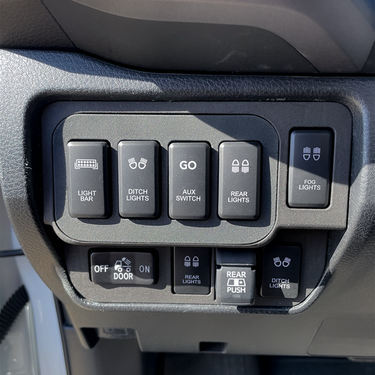 Base Panel for 1 Tall and 3 Short Switch Locations (Tacoma Double Cab) - GO-017- DRIVEN - 2