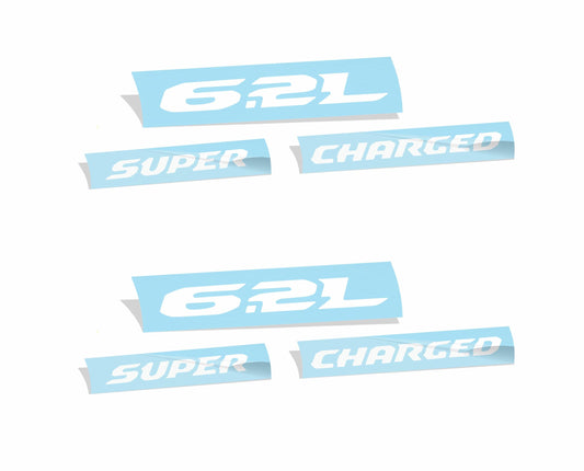 6.2L Supercharged Hood Emblem Overlay Decals - 2021-2024 Ram TRX - sku-44717220102331-sku-44717220135099-sku-44717220167867-sku-44717220200635-sku-44717220233403- DRIVEN - 2