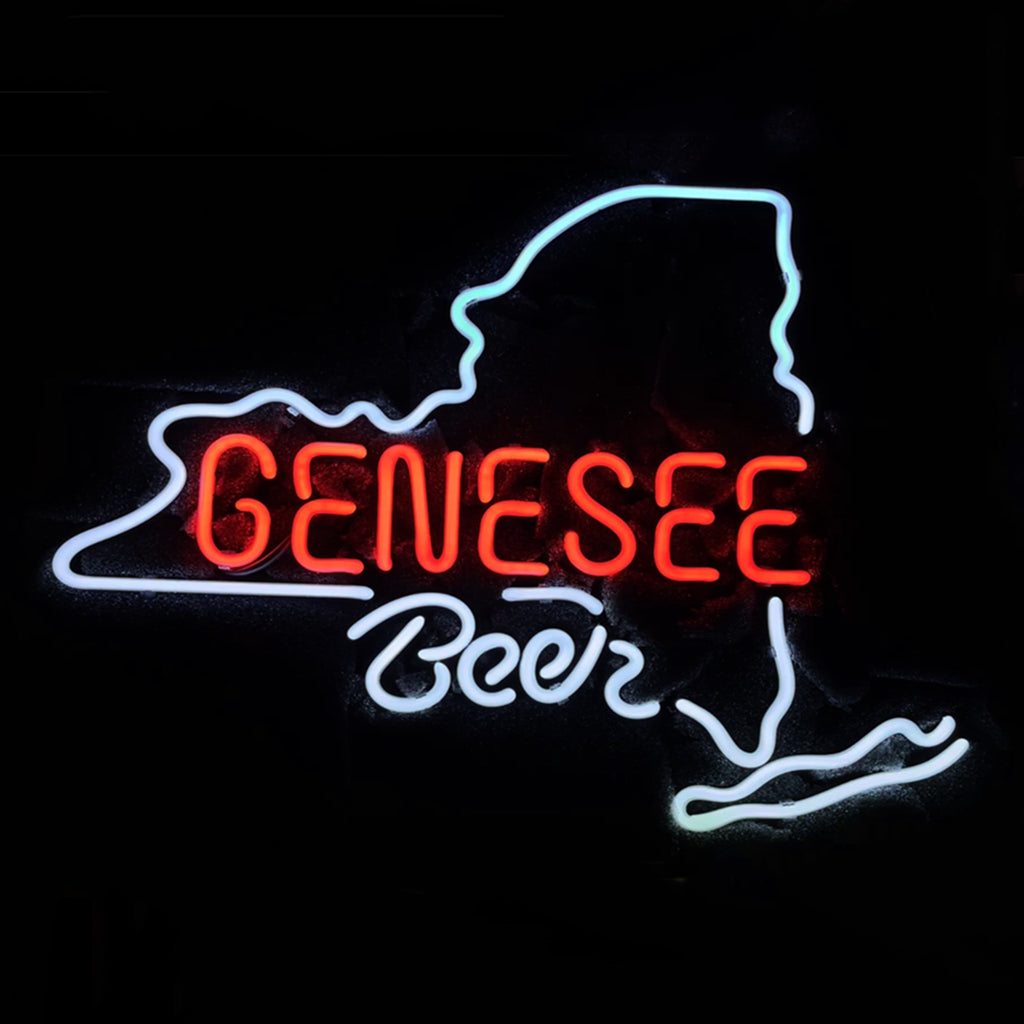 Genesee Beer New York Maps Neon Signs Light - ME523- DRIVEN - 1