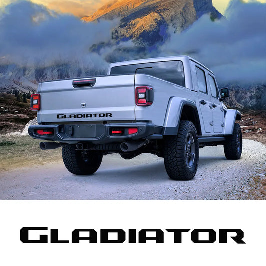 Jeep Gladiator Tailgate Vinyl Letter Decal – Rear Tail Graphic Sticker | 39" Wide | 12 Finishes - 200000182:193#Glossy Black- DRIVEN - 2