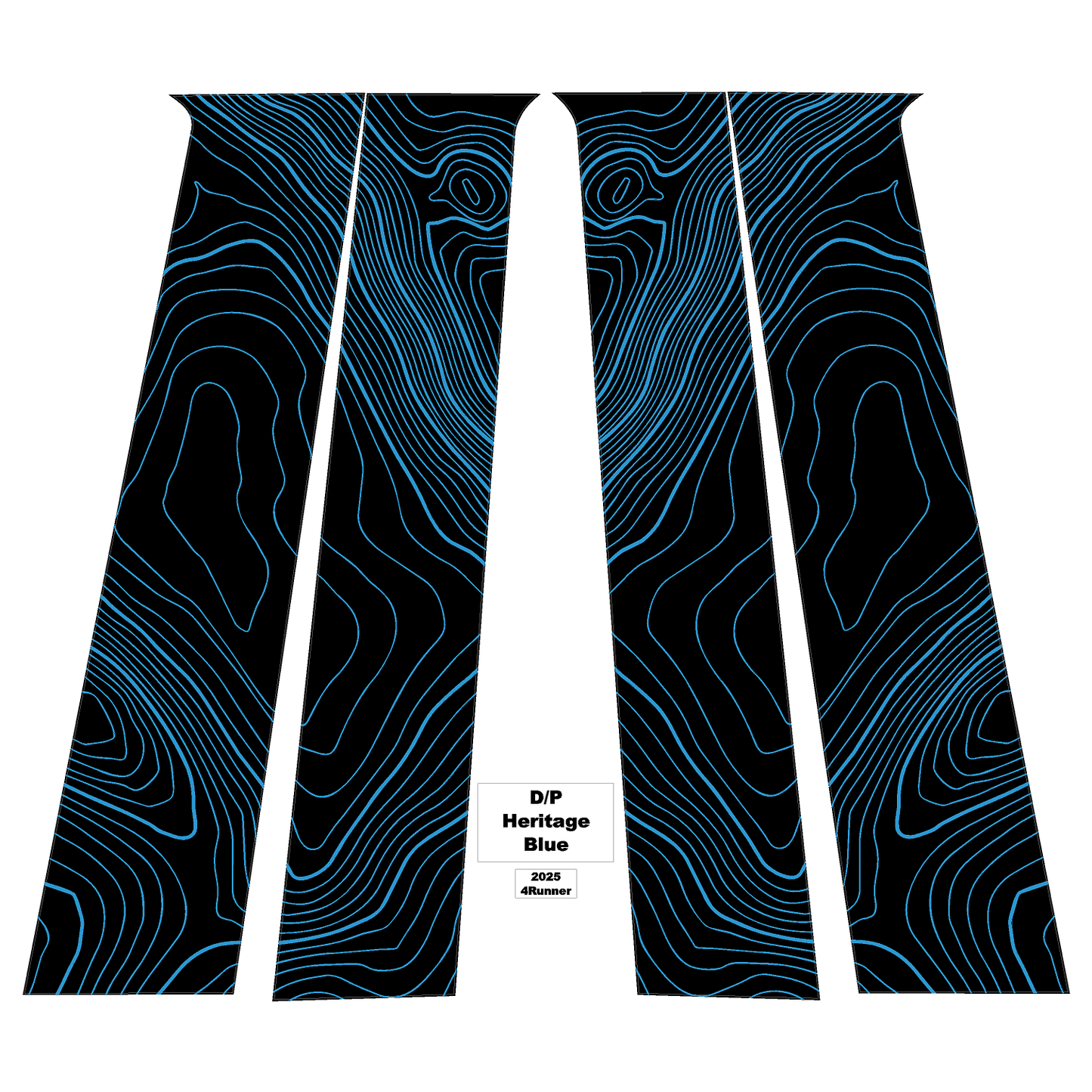 Topographic B Pillar Overlays - 2024+ Tacoma Double Cab / 2025+ 4Runner - 24TACOBPILLAR-ARG-24TACOBPILLAR-CBNG-24TACOBPILLAR-CG-24TACOBPILLAR-DS-24TACOBPILLAR-RR- DRIVEN - 20