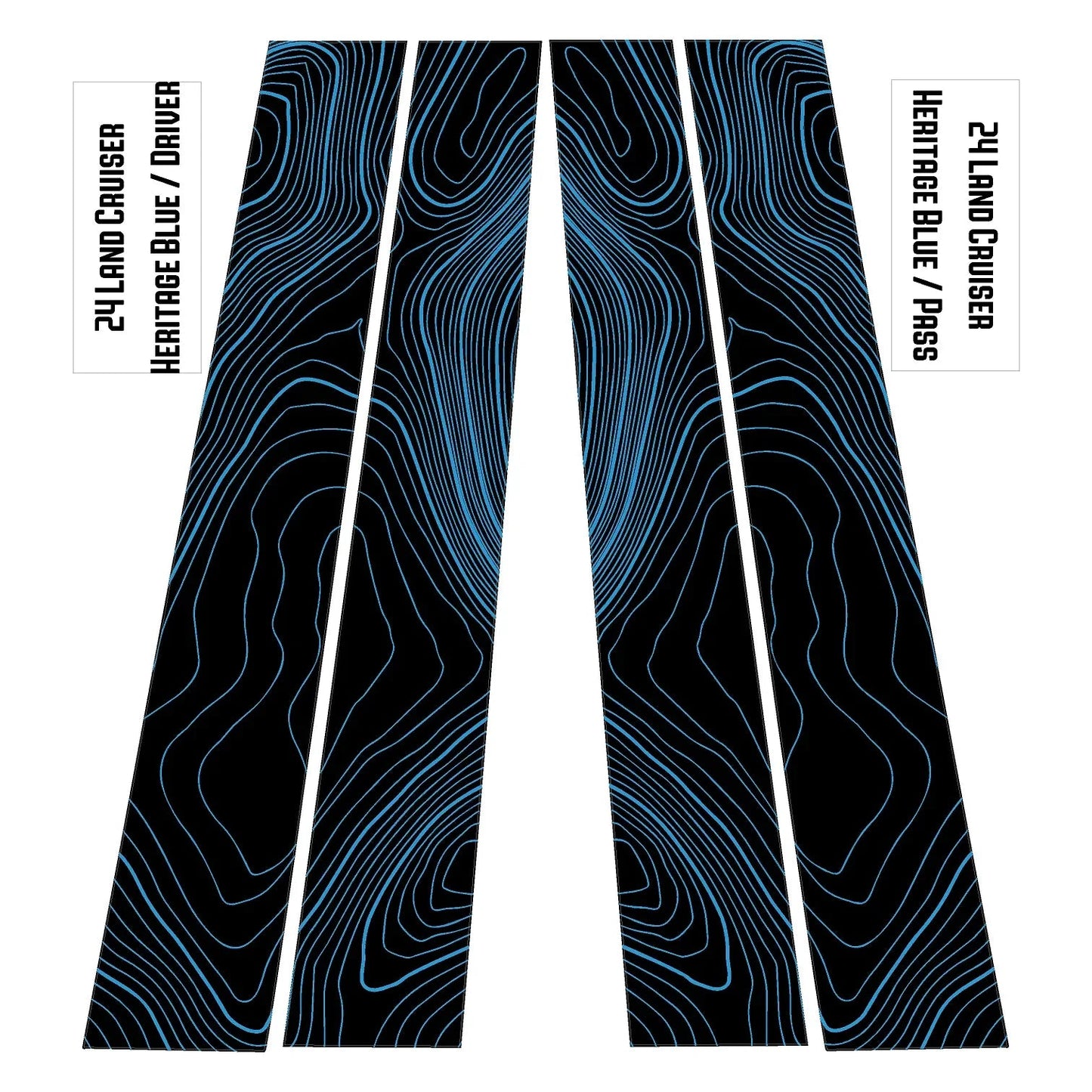 Topographic B Pillar Overlays - 2024+ Land Cruiser / GX 550 - 24LC250BPILLAR-WH-24LC250BPILLAR-ARG-24LC250BPILLAR-CBNG-24LC250BPILLAR-CG-24LC250BPILLAR-DS- DRIVEN - 15