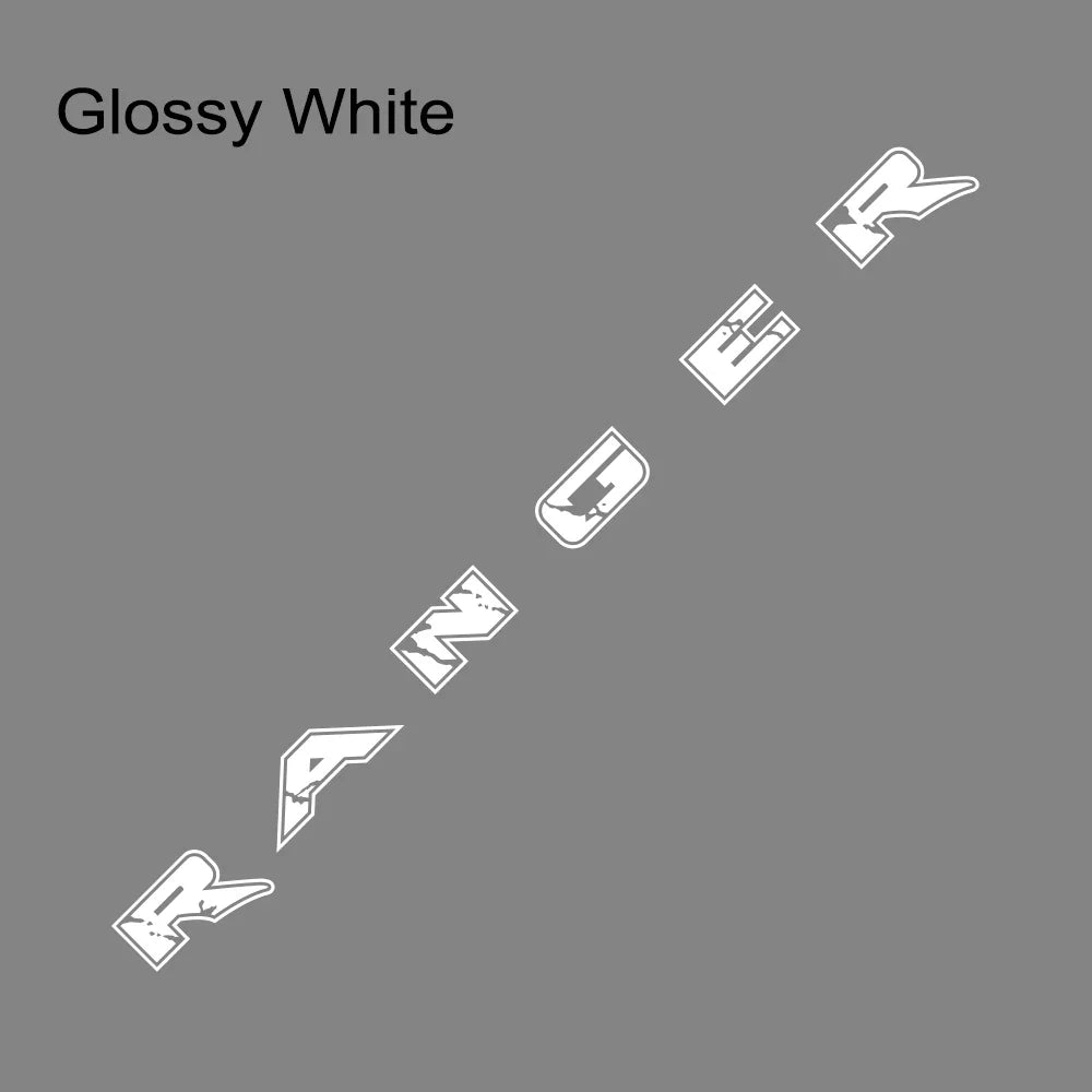 Tailgate Letter & Rear Tail Graphic Decal for Ford Ranger | Custom Vinyl Truck Sticker - 200000182:29#Glossy White- DRIVEN - 18