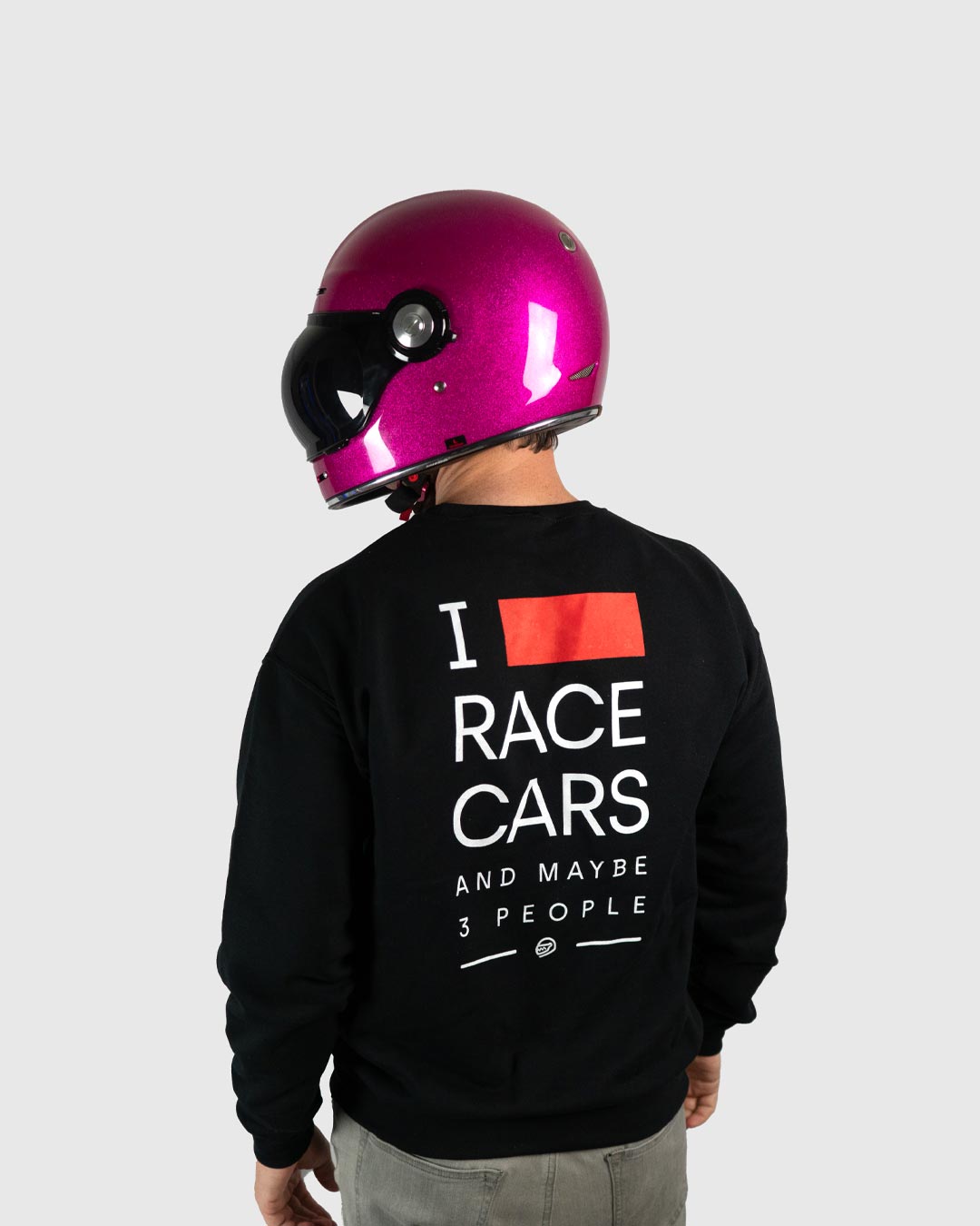 I Love Race Cars And 3 People Sweatshirt - nfr-love-racecars-3people-sweatshirt-black-s- DRIVEN - 2