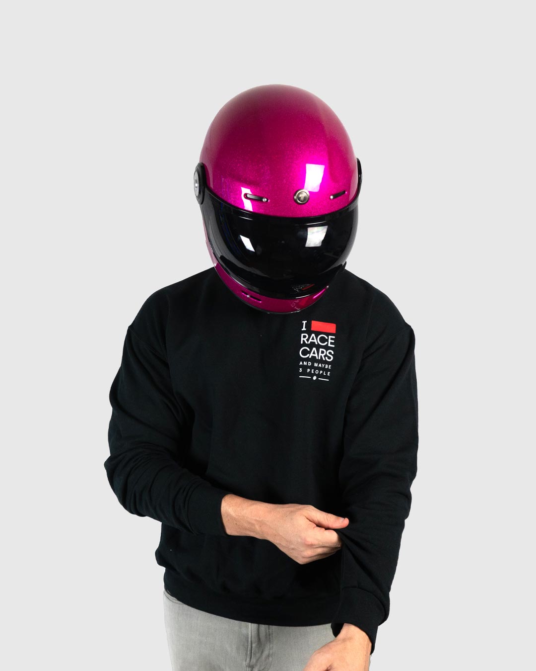 I Love Race Cars And 3 People Sweatshirt - nfr-love-racecars-3people-sweatshirt-black-s- DRIVEN - 3