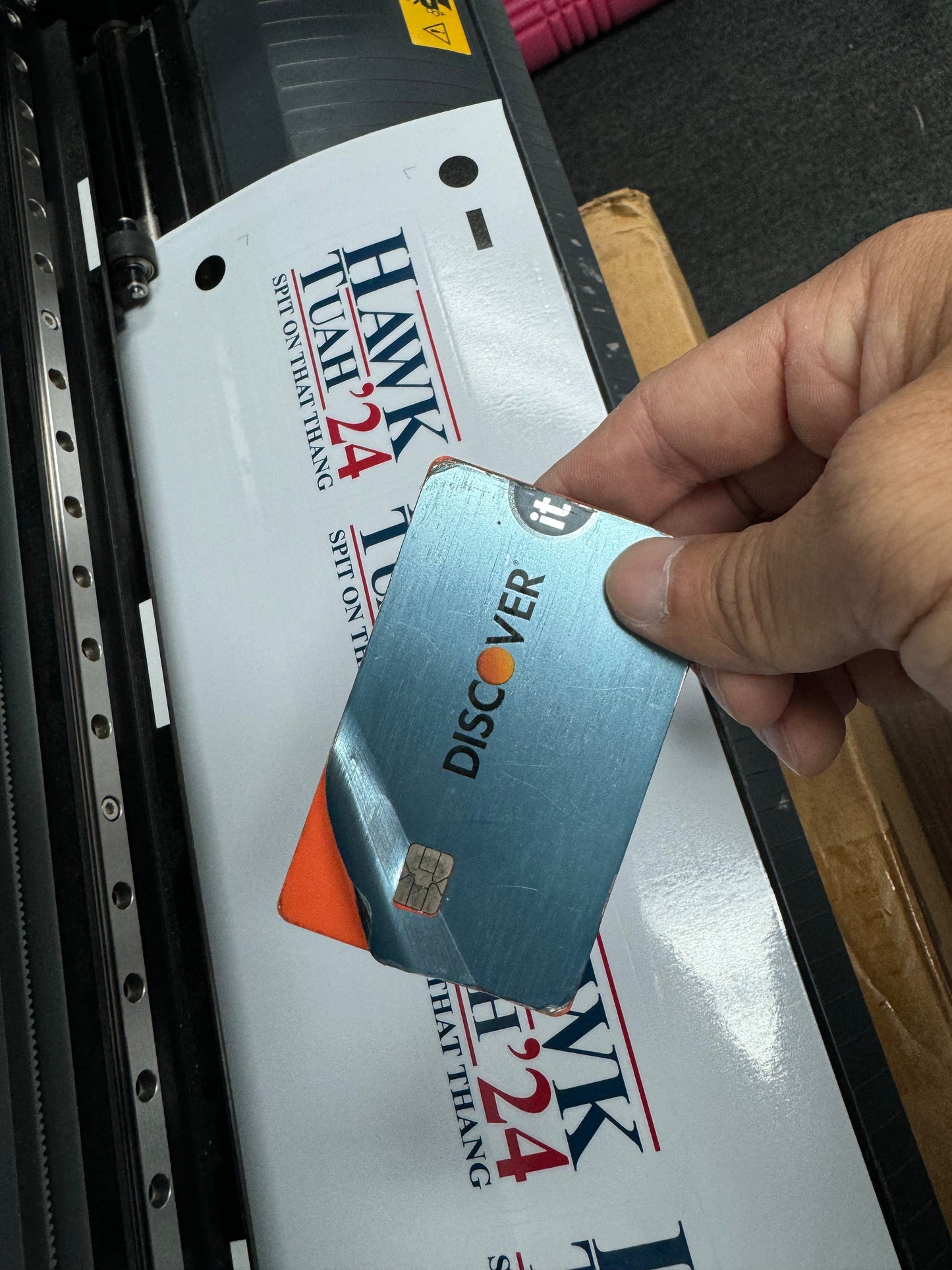 Hawk Tuah Spit on That Thang 2024 Credit Card Overlay Sticker - hawktuah24-cc- DRIVEN - 4