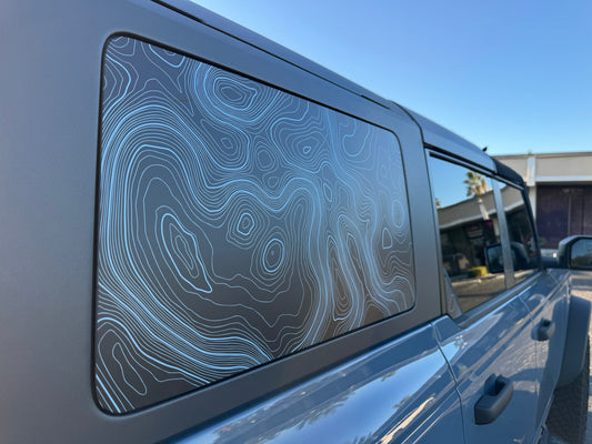 Topo Hardtop Side Window Overlays - 2021+ Bronco 4 Door - 21BRONCO4DRHDTP-TPAMB-21BRONCO4DRHDTPP-TPAMB-21BRONCO4DRHDTP-TPA51L-21BRONCO4DRHDTPP-TPA51L-21BRONCO4DRHDTP-TPAZL- DRIVEN - 2