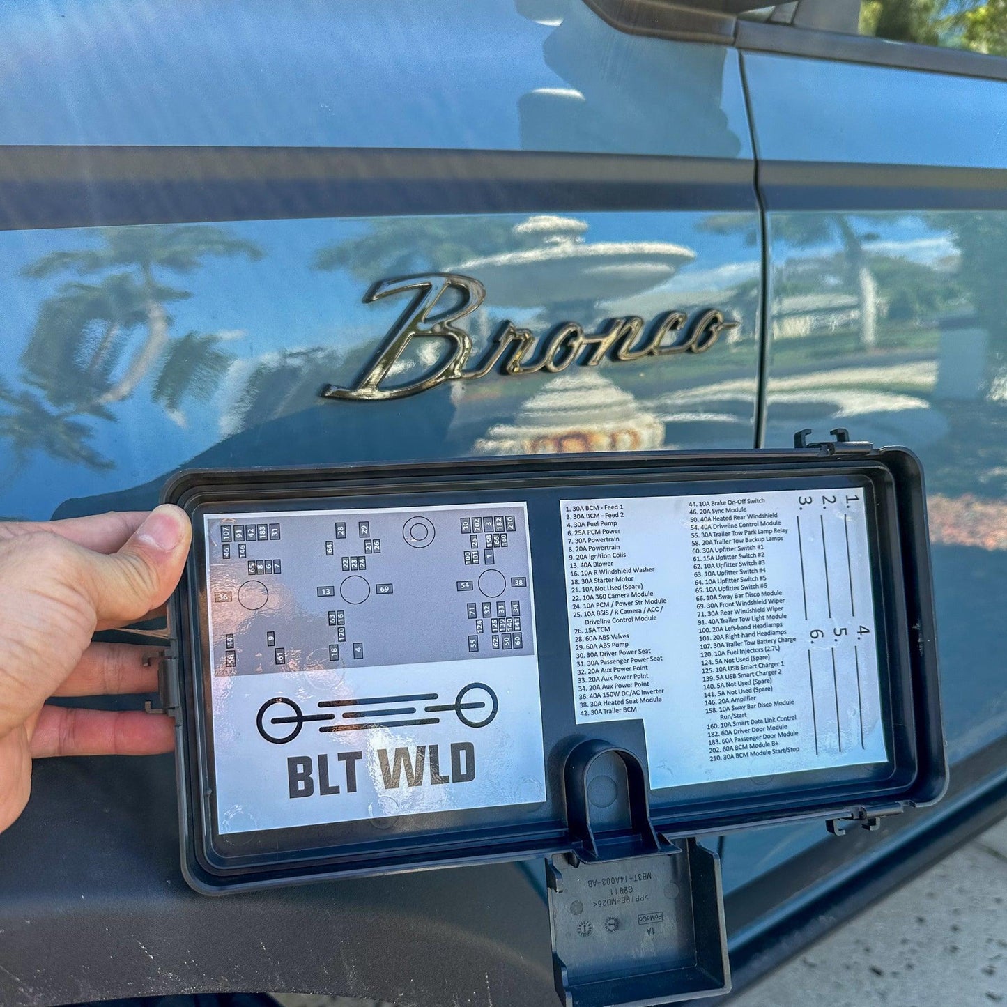 Printed Series Underhood Fuse Box Lid Labels - 2021+ Bronco - 21BRONCOUNHDFUSE-3-21BRONCOUNHDFUSE-32025-21BRONCOUNHDFUSE-2-21BRONCOUNHDFUSE-AFTER-21BRONCOUNHDFUSE-AFTER25- DRIVEN - 10