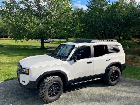 American Flag Rear Window Overlays - 2024+ Land Cruiser - 24LCFLAGRW-MB-24LCFLAGRW-GB-24LCFLAGRW-GD-24LCFLAGRW-RD-24LCFLAGRW-WH- DRIVEN - 2