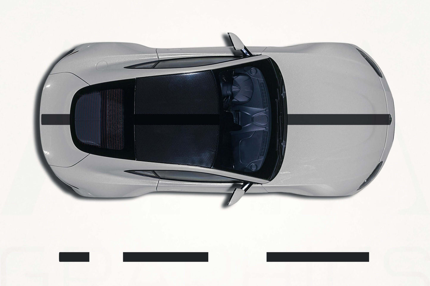 Aston Martin Vantage Center Racing Stripes – Vinyl Decal Kit - sku-51060818870404-sku-51060818903172-sku-51060818935940-sku-51060818968708-sku-51060819001476- DRIVEN - 1