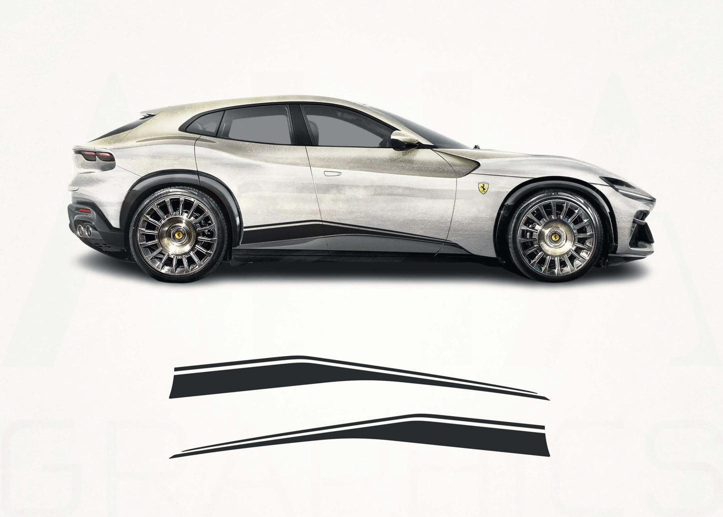 Ferrari Purosangue Side Stripes Decals - sku-51060812611716-sku-51060812644484-sku-51060812677252-sku-51060812710020-sku-51060812742788- DRIVEN - 1