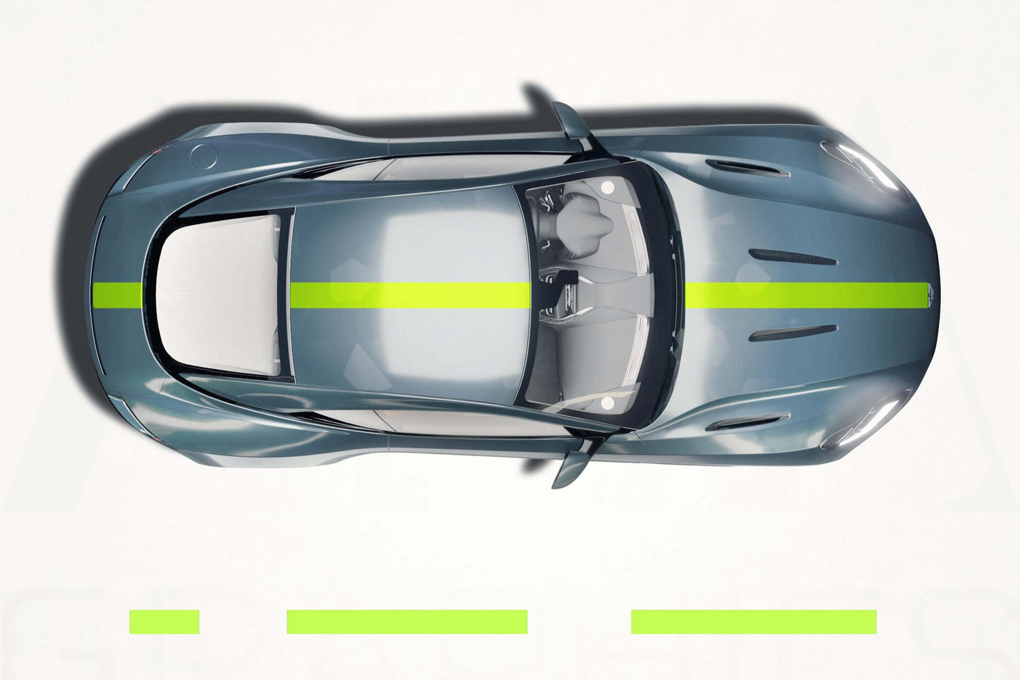 Aston Martin DB11 Center Racing Stripes – Vinyl Decal Kit - sku-51060826996868-sku-51060827029636-sku-51060827062404-sku-51060827095172-sku-51060827127940- DRIVEN - 1