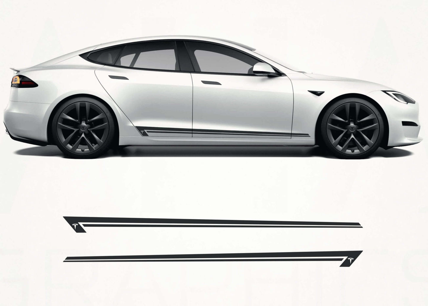 Tesla Model S Side Stripe Graphics (2016–2024) – Premium Vinyl Rocker Panel Decals - sku-51060860027012-sku-51060860059780-sku-51060860092548-sku-51060860125316-sku-51060860158084- DRIVEN - 1