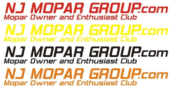 NJ Mopar Group Club Decals - SKU00224-01-SKU00224-02-SKU00224-03-SKU00224-04-SKU00224-05- DRIVEN - 1
